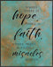 Posterizer 1 pcs-Where There Is Hope, Faith, Miracles Happen-Religious Posters-Quotes-Gifts for Christians-Decor for Church, Sunday School Classro...